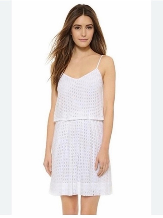 Madewell Dresses & Skirts - Madewell white eyelet skylight overlay graduation dress size 6